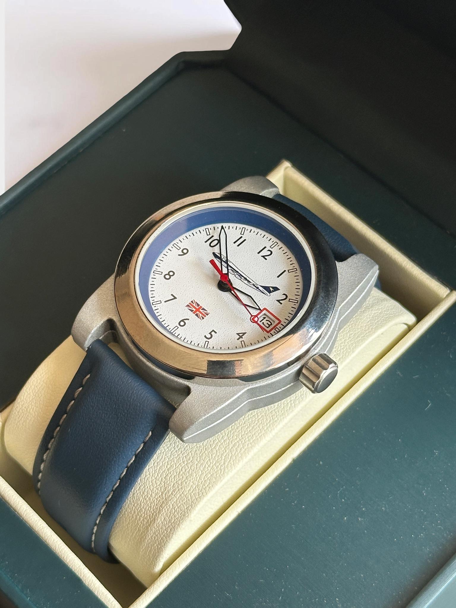 The Made From British Airways BOAC G/BYGC Boeing 747 Upcycled Watch Mechanical Hand Made Aviation Creation Fuselage Skin Retro Livery Iconic