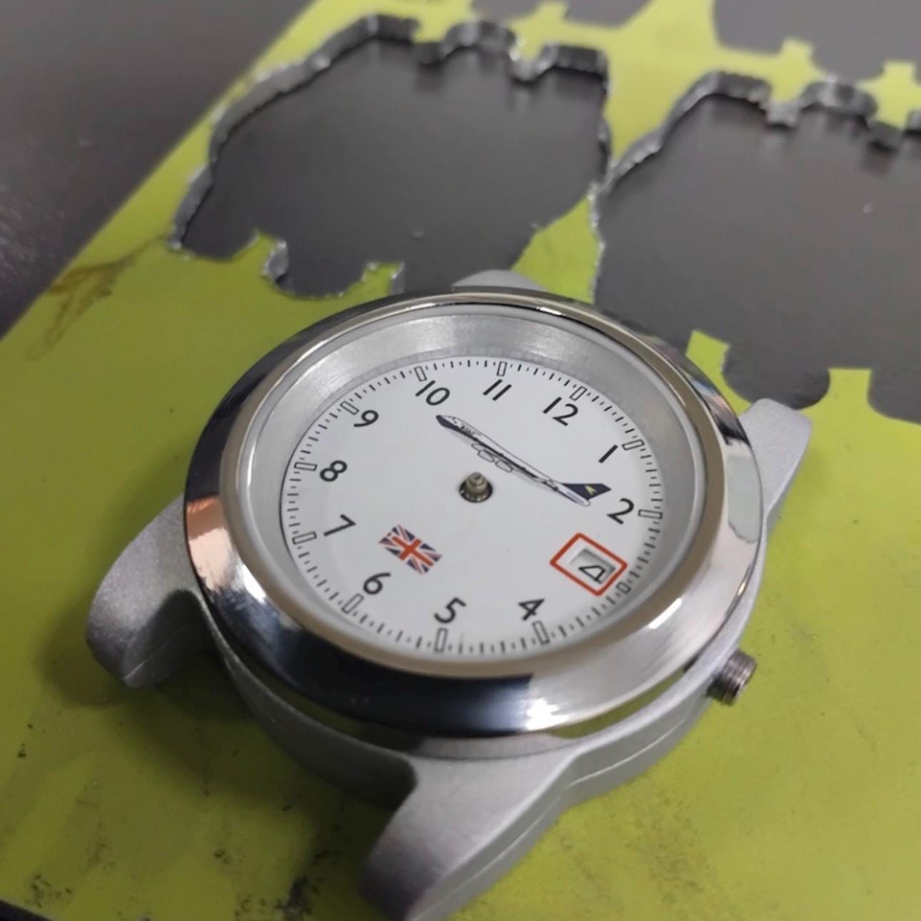 The Made From British Airways BOAC G/BYGC Boeing 747 Upcycled Watch Mechanical Hand Made Aviation Creation Fuselage Skin Retro Livery Iconic