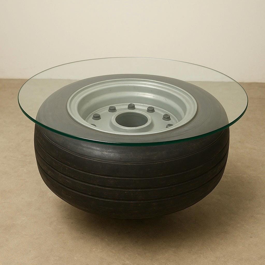 British Airways Concorde Landing Gear Nose Tail Wheel Coffee Tables Collectible from the World’s Fastest Airliner Upcycled Mach 2 Speedbird