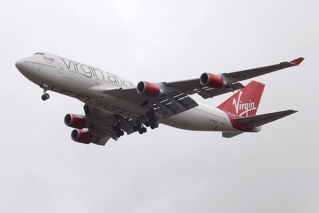 Virgin Atlantic Boeing 747 G-VXLG Leather wallet upcycled xmas seat christmas economy business premium travel document holder passport gift