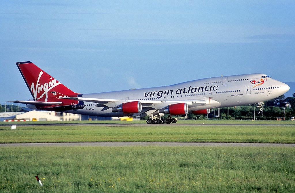Virgin Atlantic Boeing 747 G-VXLG Leather wallet upcycled xmas seat christmas economy business premium travel document holder passport gift