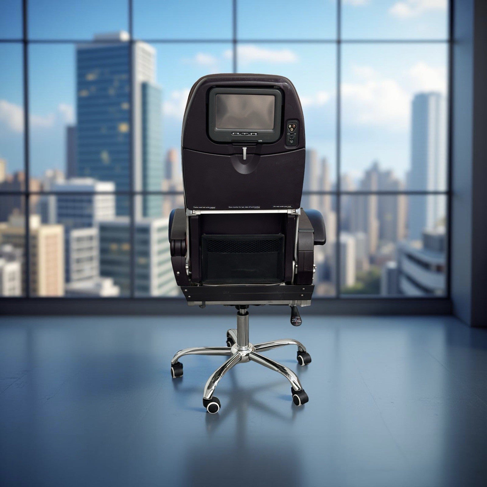 Virgin Atlantic Boeing 747 G-VXLG Upcycled Office Chair Jumbo Economy Aviation