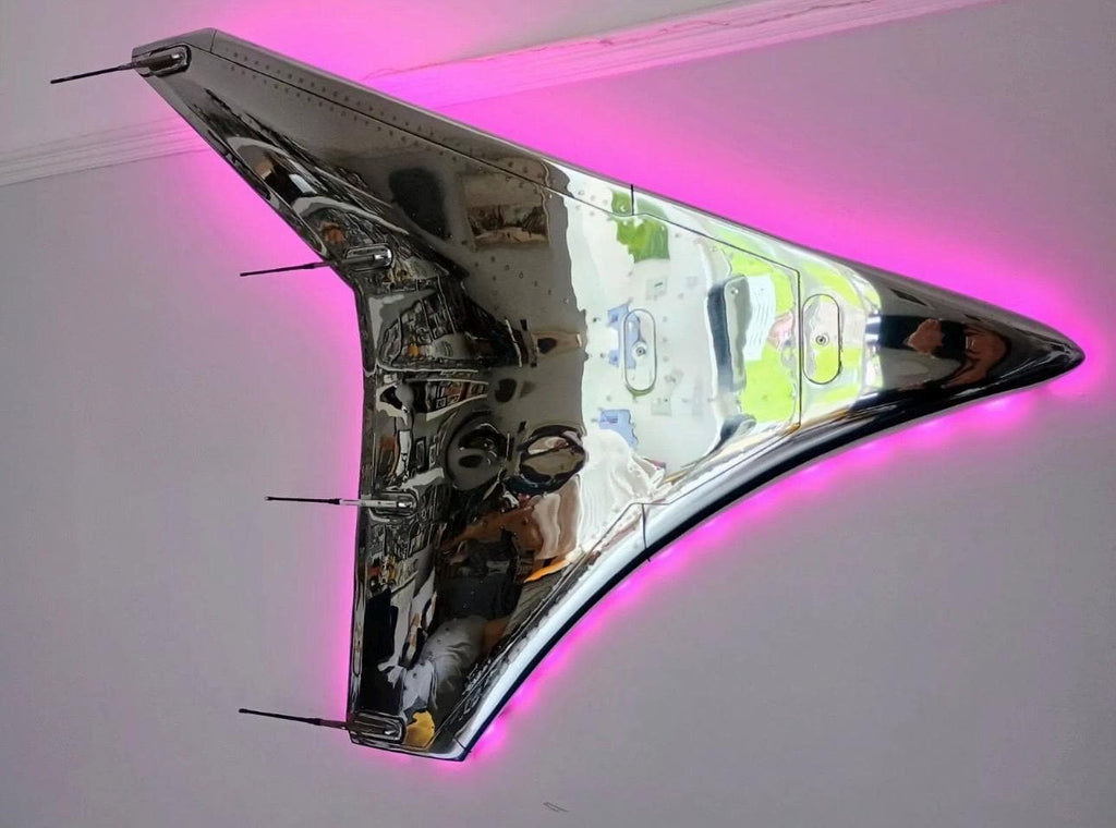 Machine Polished Airbus A320 Wingtip Fence Sharklet Airline Aviation Upcycle Boeing Gift Plane Pilot A319