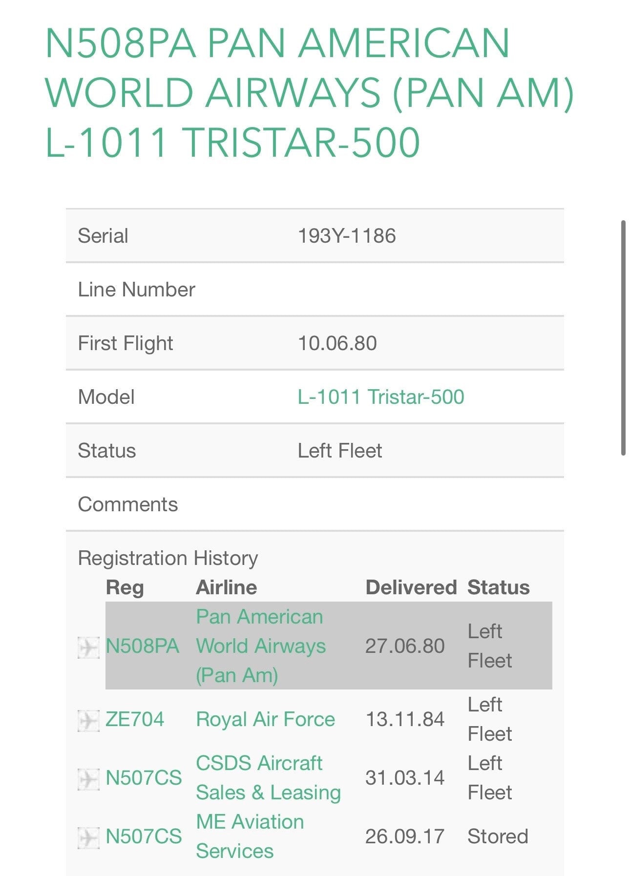 PAN AM N508PA Lockheed L-1011 Tristar Cockpit first second observer Pilot Seat Desk Chair Airline Aviation Upcycle Boeing Plane Aviator Raf
