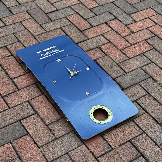 British Airways BOAC G-BYGC Retro Boeing 747 Window fuselage AoA Angle Of Attack Clock Airline Aviation Upcycle Boeing Gift Plane Aircraft
