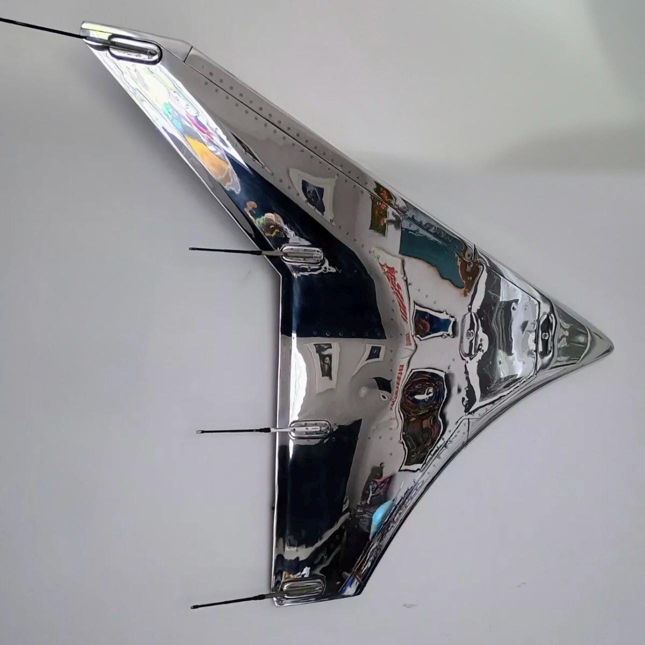 Machine Polished Airbus A320 Wingtip Fence Sharklet Airline Aviation Upcycle Boeing Gift Plane Pilot A319