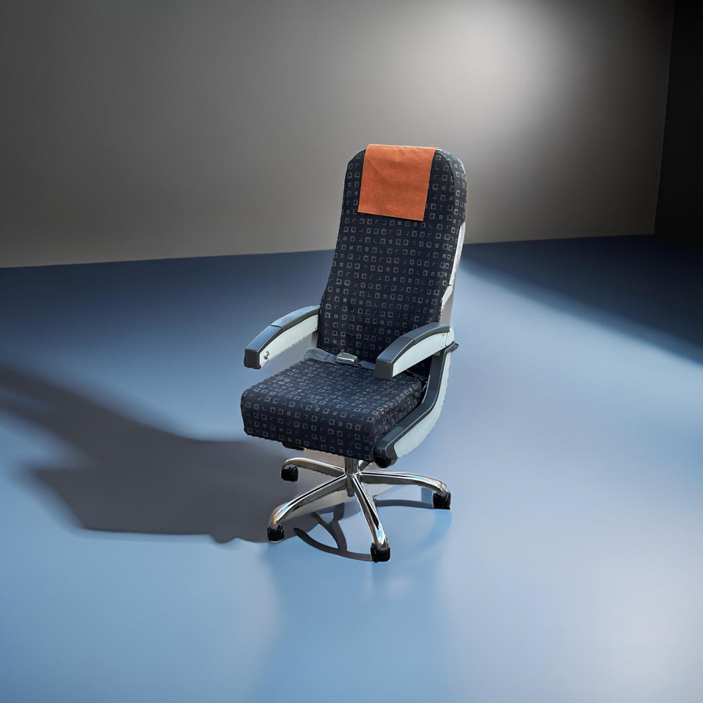 EasyJet Airbus A319 G-EZAB upcycled office desk chair Boeing aviator pilot A320 a321 Flight deck short haul ezy