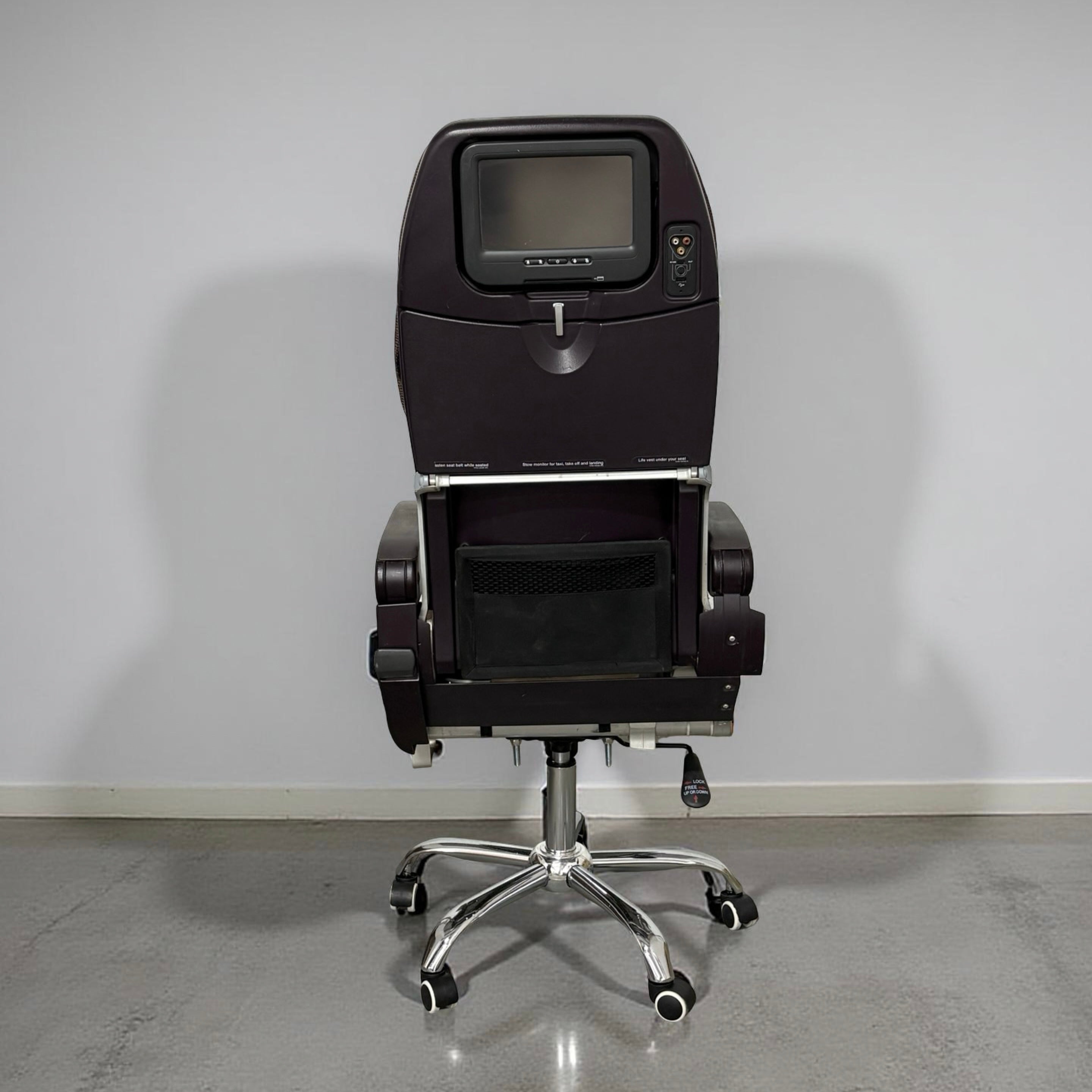Virgin Atlantic Boeing 747 G-VXLG Economy Upcycled Office Desk Chair Captain Officer