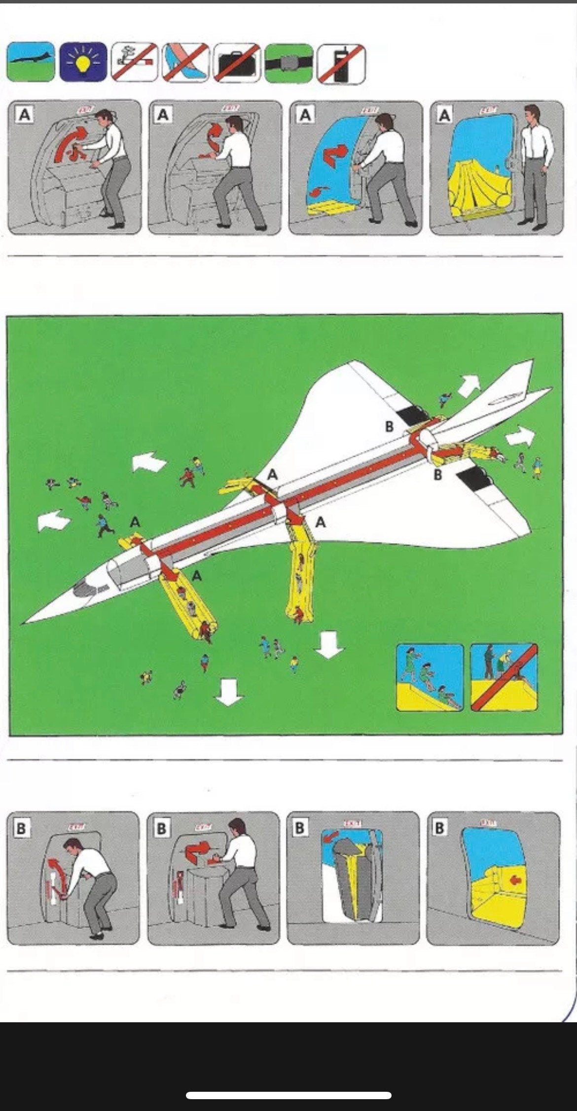 British Airways Concorde Airline Safety Card Issue 5 New unused 1999 Very Rare