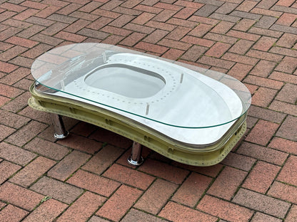 Boeing 717 MD95 Emergency Overwing Exit Door Turkmenistan Airlines Ez-A106 Coffee Table gift Airline Aviation Upcycle mirror Plane Aviator