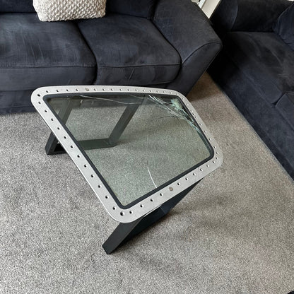 Boeing 777 Cockpit Windscreen Coffee Table fuselage Airline Aviation Upcycle Boeing Gift Plane Aircraft Aviator Pilot BA