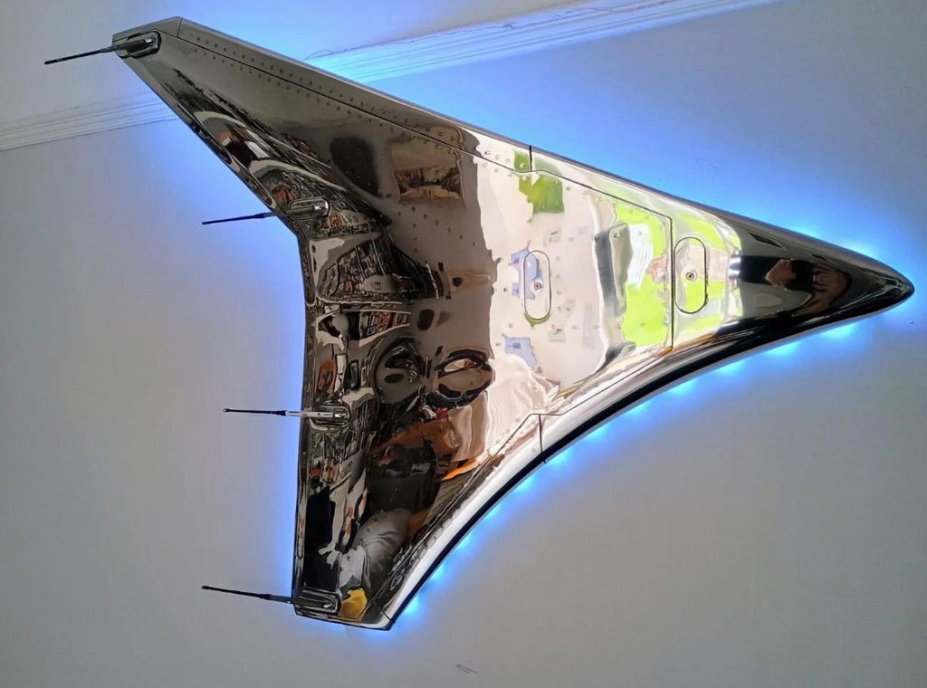 Machine Polished Airbus A320 Wingtip Fence Sharklet Airline Aviation Upcycle Boeing Gift Plane Pilot A319