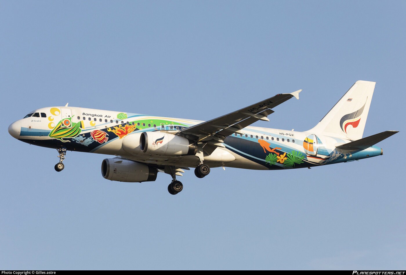Bangkok Airways Airbus A320 HS-PGV Fuselage Coaster Collectible Airbus memorabilia Pilot gift engraved Desk