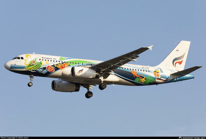 Bangkok Airways Airbus A320 HS-PGV Fuselage Coaster Collectible Airbus memorabilia Pilot gift engraved Desk