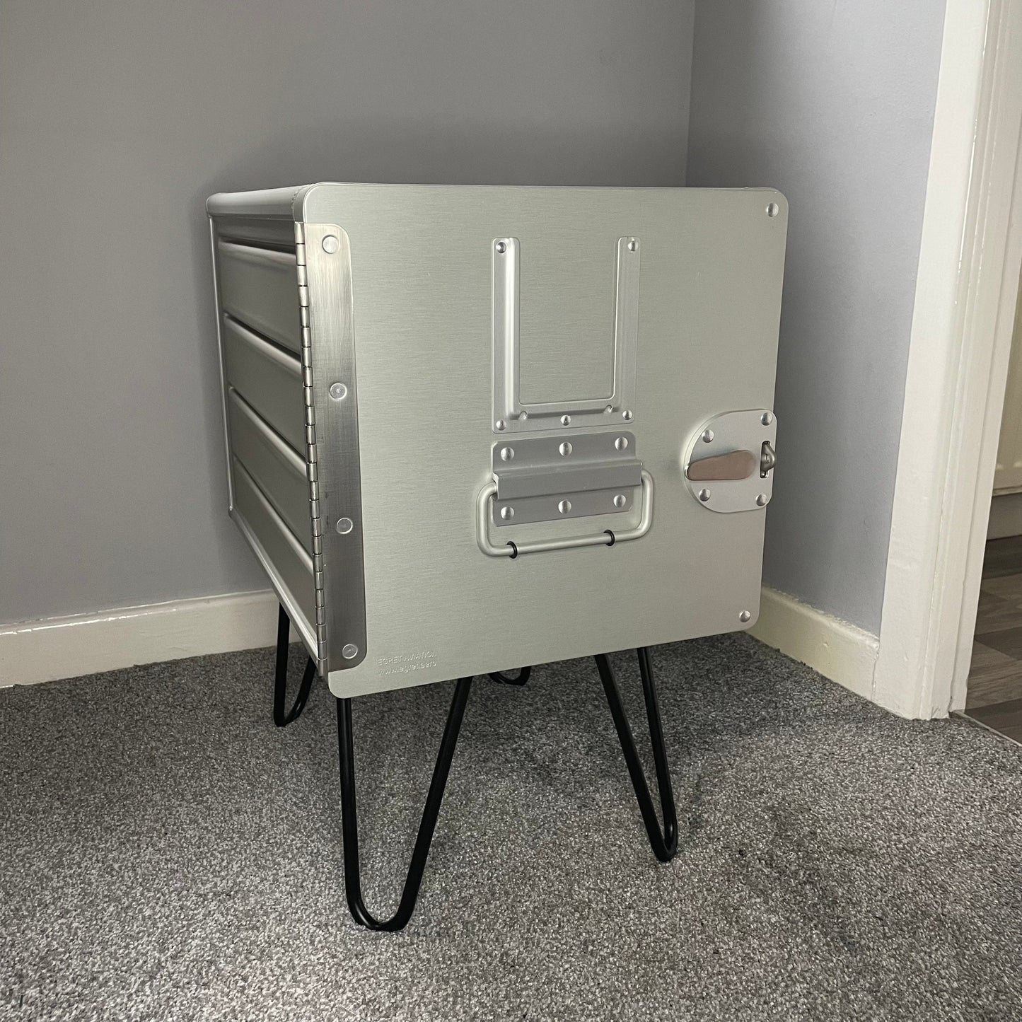 Brand new Galley Box Airline Plane Box Atlas Storage Side Table Handmade With 2 Plastic Airline Drawers