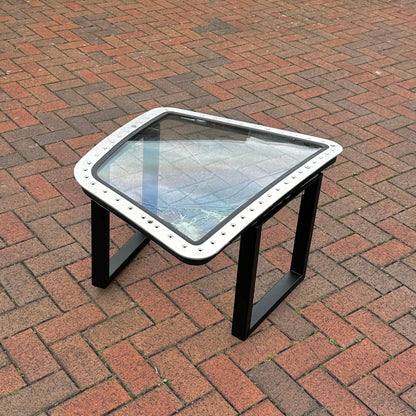 Boeing 777 Cockpit Windscreen Coffee Table fuselage Airline Aviation Upcycle Boeing Gift Plane Aircraft Aviator Pilot BA