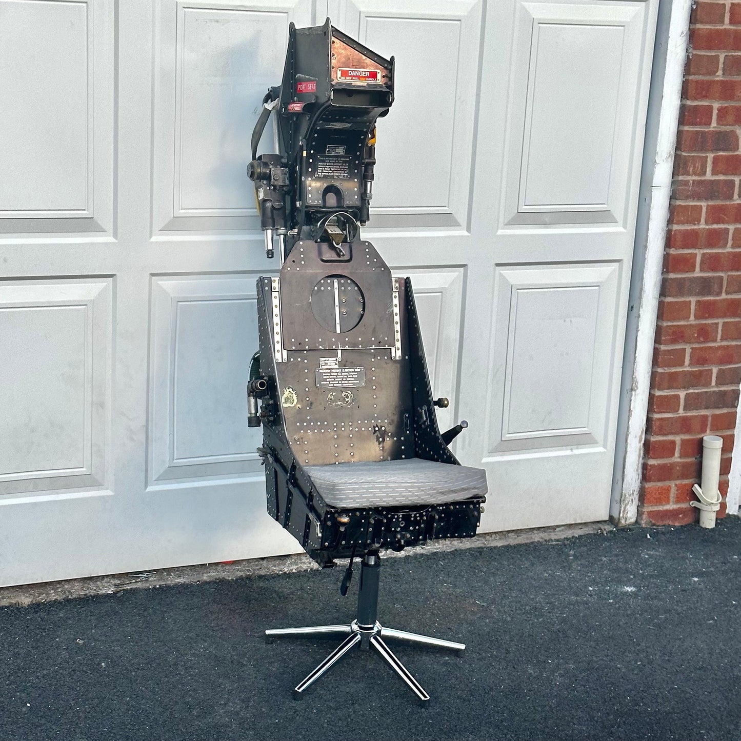Martin Baker Mk4 Ejection Seat Port Side Desk Chair Bac Strikemaster RAF Cockpit First Officer Upcycled Office Desk Chair Captain Officer