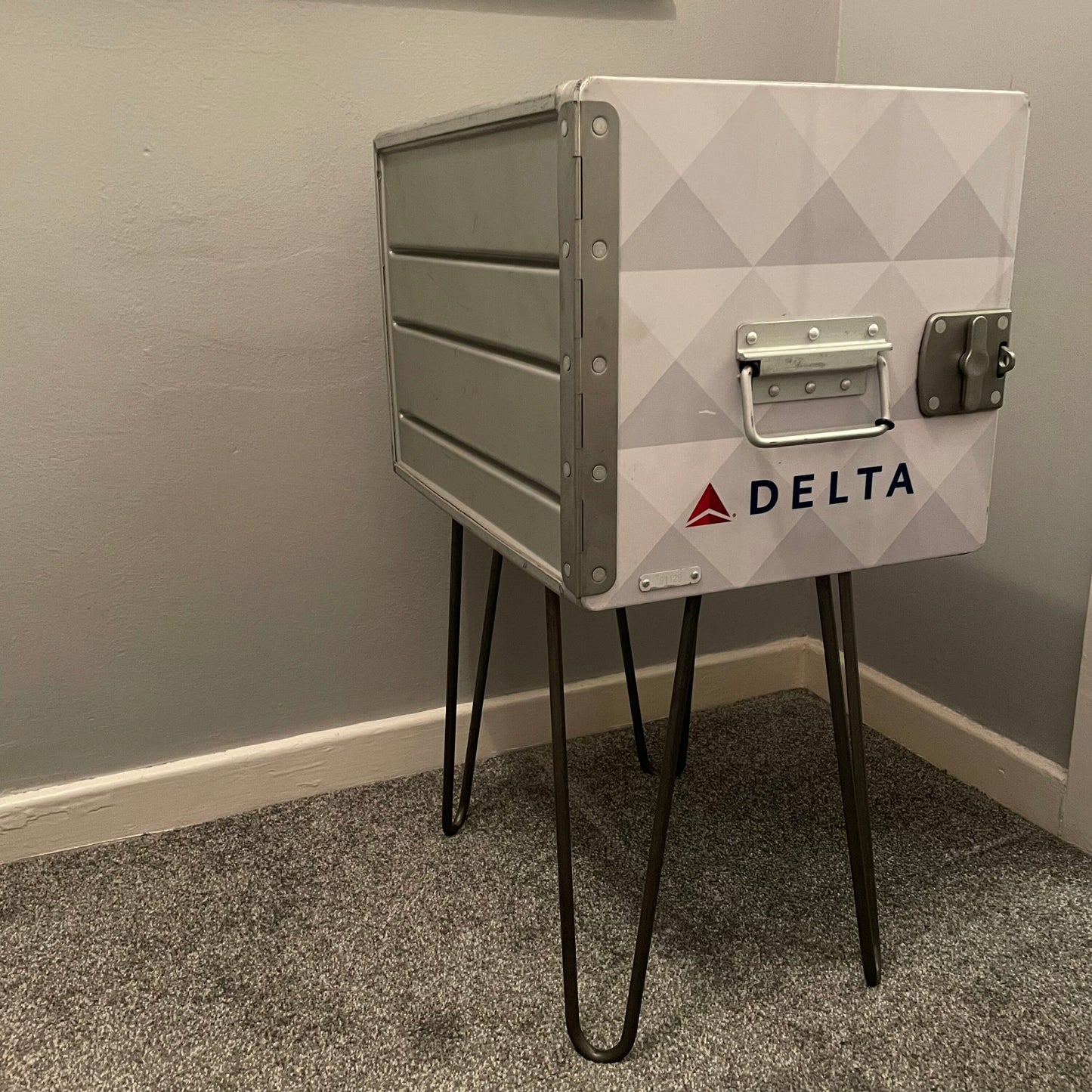 Delta American Airlines Galley Box Airline Plane Box Atlas Storage Side Table Handmade