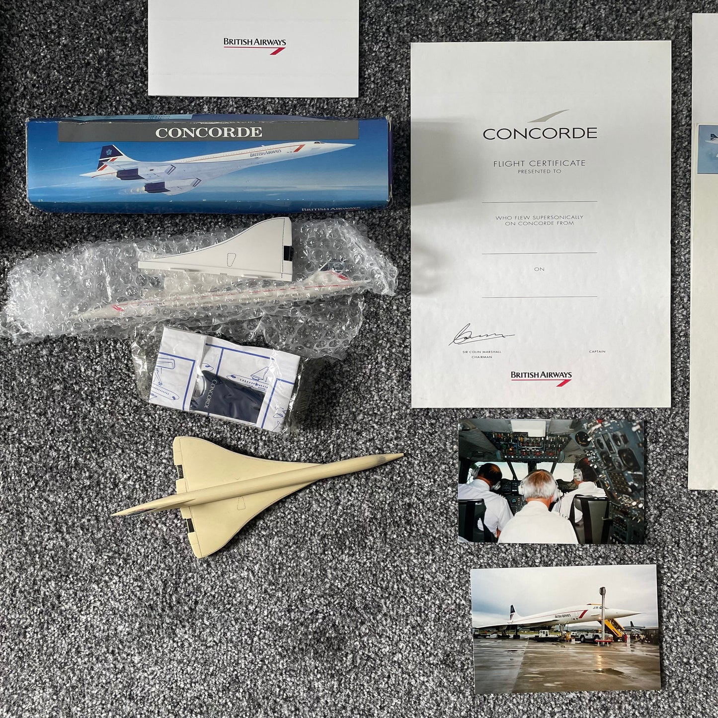 Original Concorde 1995 Anniversary Champagne Flight Ephemera Pack Collectible Rare Memorabilia Airbus Boeing British Airways
