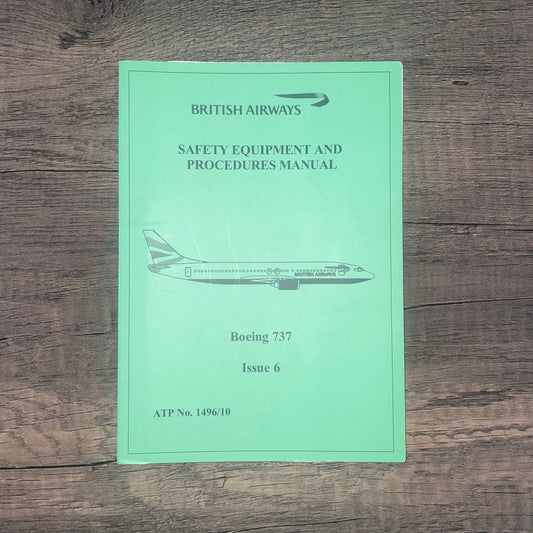 British Airways Boeing 737 Safety Equipment Manual Revision Engineering Training Rare Boeing Collectible Airbus