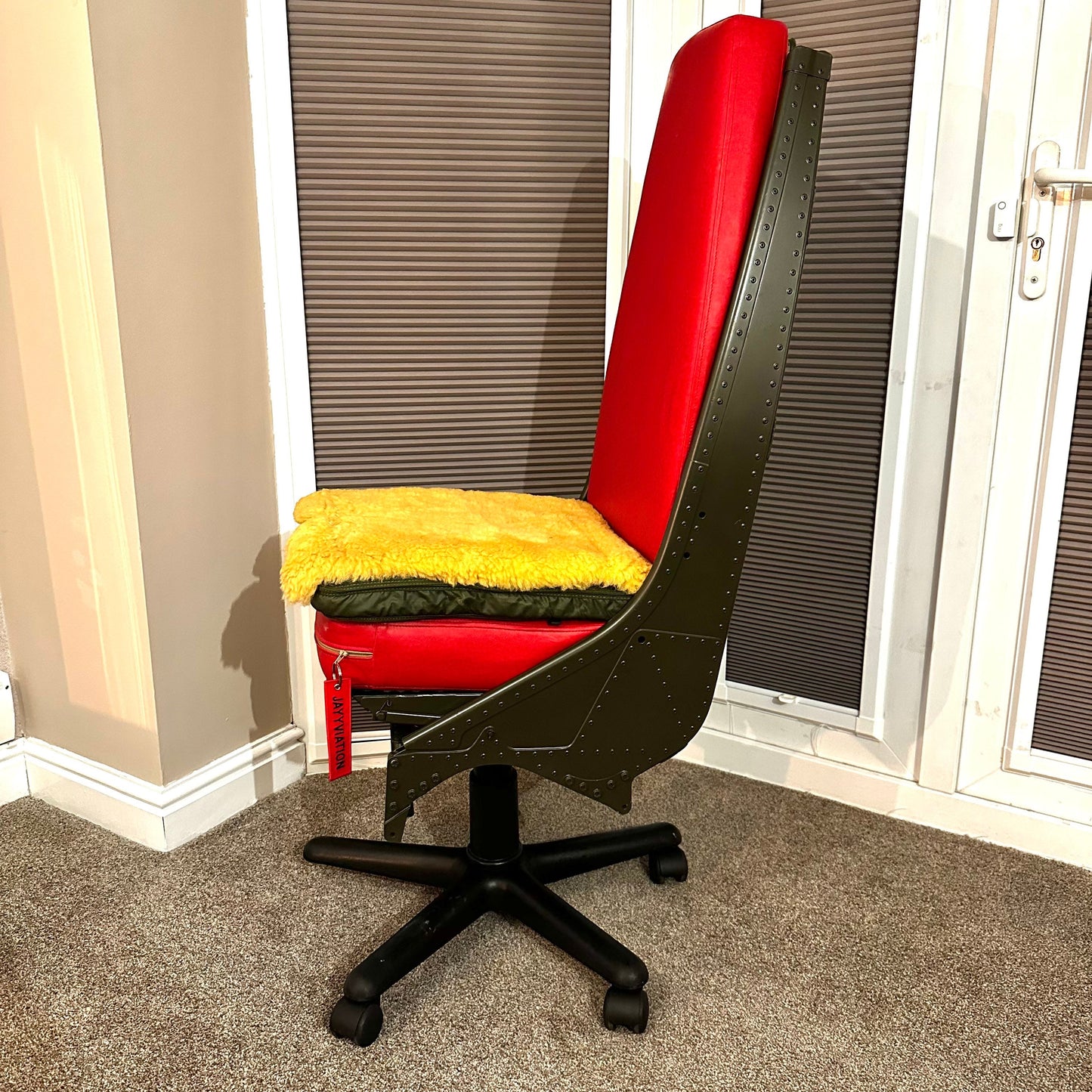 Westland Lynx Helicopter Army Pilot Seat Desk Chair Cockpit First Officer Upcycled Office Desk Chair Captain Officer