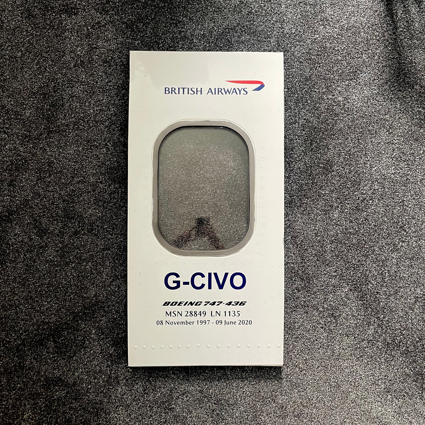 British Airways G-CIVO Boeing 747 Window Fuselage Cut